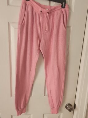 Derek Heart Pink Drawstring Jogger Sweatpants